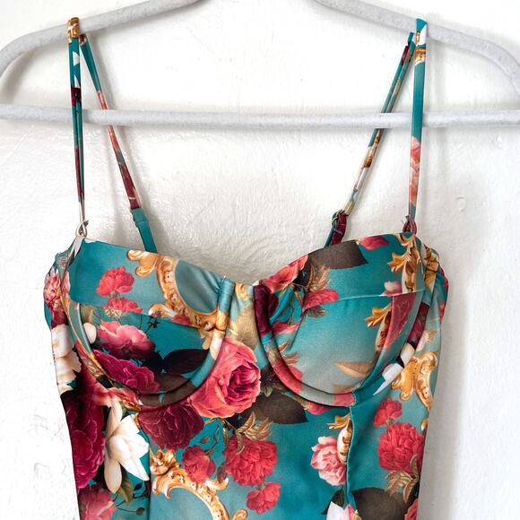 L'AGENCE NWT Amie Roses Underwire One Piece Swimsuit in Multi Size S - Picture 6 of 13